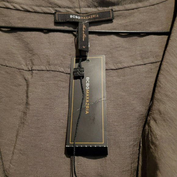 BCBG MAXAZRIA Dress Sleeveless with Hood Collar Dusty Olive NEW with TAGs - Picture 2 of 6